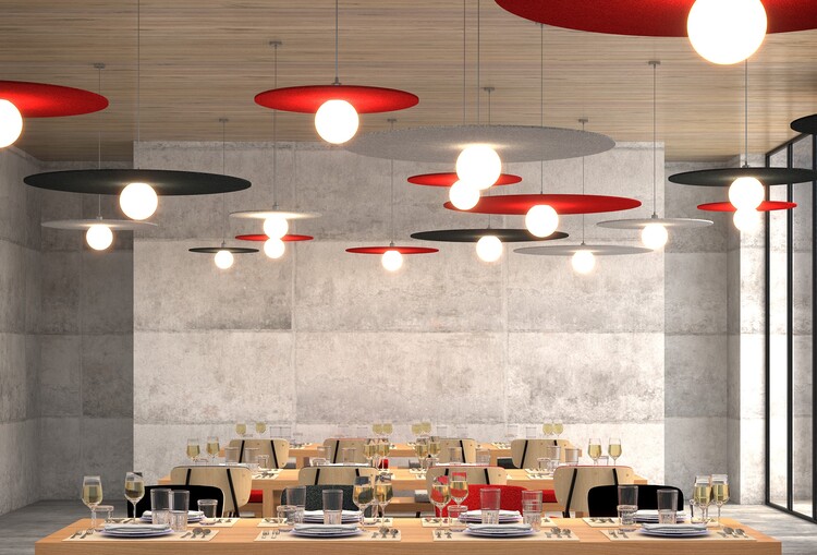 Elegante Akustikbeleuchtung